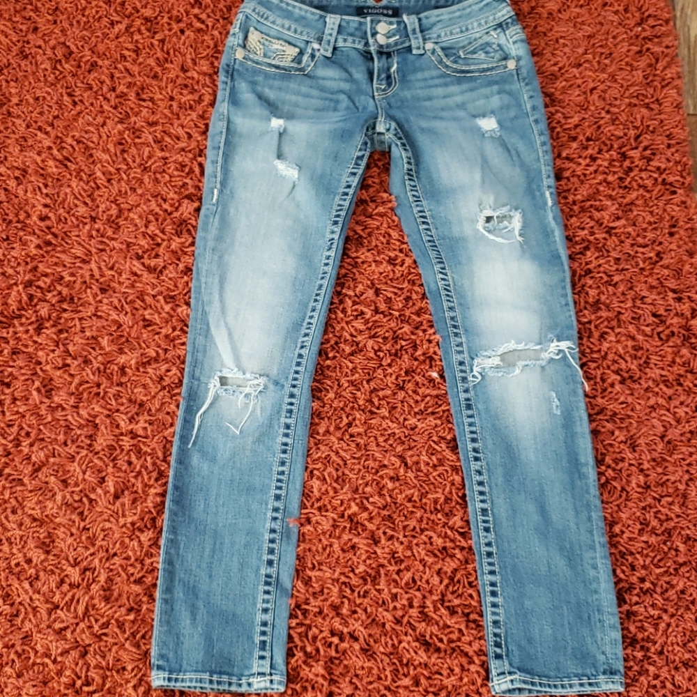 Vigoss The Chelsea Boyfriend Jeans Woman Size 1/2 - Picture 1 of 12